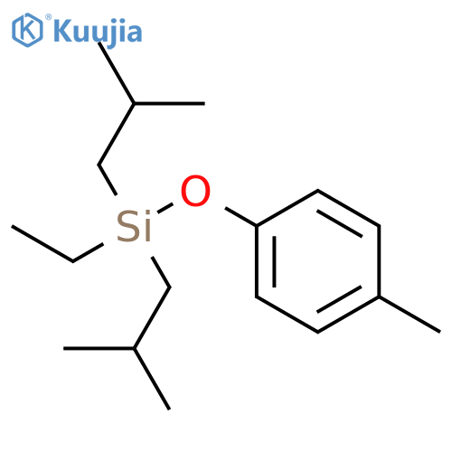 Silane, ethyl(4-methylphenoxy)bis(2-methylpropyl)- structure
