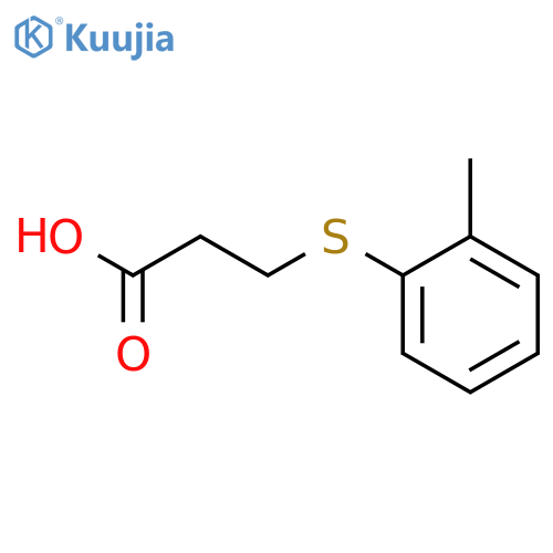 3-[(2-methylphenyl)sulfanyl]propanoic acid structure
