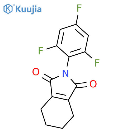 1H-Isoindole-1,3(2H)-dione, 4,5,6,7-tetrahydro-2-(2,4,6-trifluorophenyl)- structure