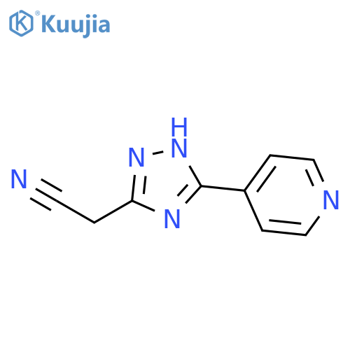 1H-1,2,4-TRIAZOLE-3-ACETONITRILE, 5-(4-PYRIDINYL)- structure