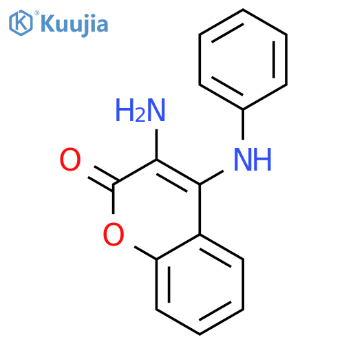 3-amino-4-(phenylamino)-2H-chromen-2-one structure
