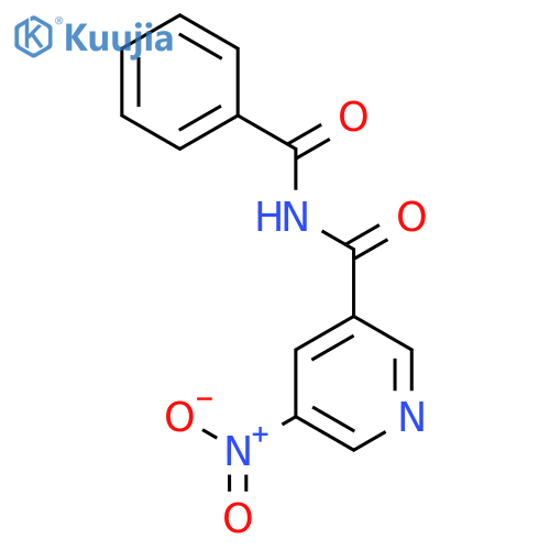 3-Pyridinecarboxamide, N-benzoyl-5-nitro- structure