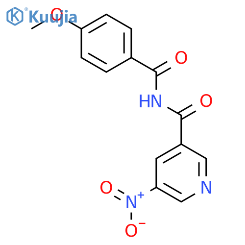 3-Pyridinecarboxamide, N-(4-methoxybenzoyl)-5-nitro- structure
