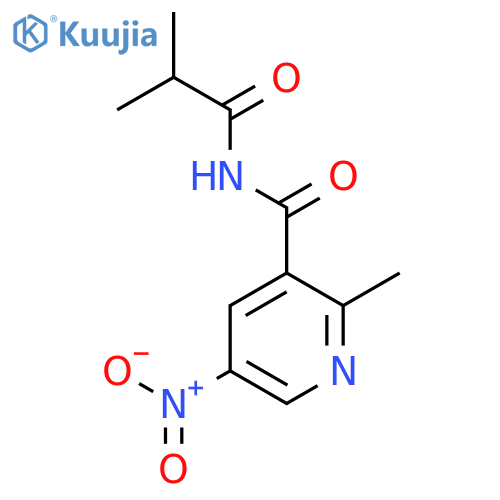 3-Pyridinecarboxamide, 2-methyl-N-(2-methyl-1-oxopropyl)-5-nitro- structure