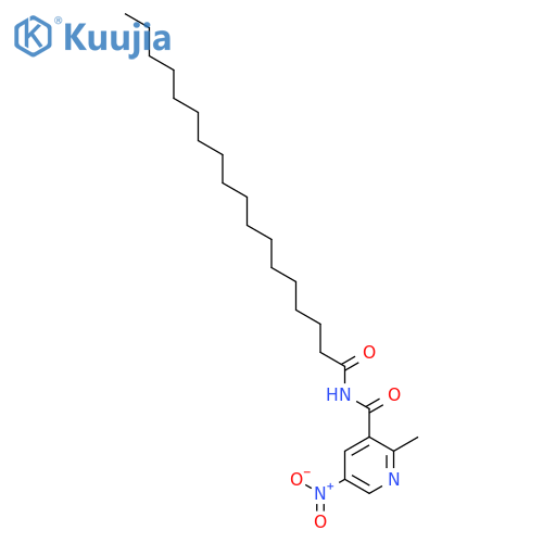 3-Pyridinecarboxamide, 2-methyl-5-nitro-N-(1-oxooctadecyl)- structure