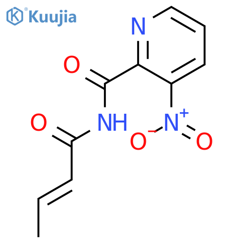2-PYRIDINECARBOXAMIDE, 3-NITRO-N-(1-OXO-2-BUTENYL)- structure