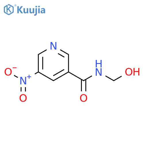 3-Pyridinecarboxamide, N-(hydroxymethyl)-5-nitro- structure