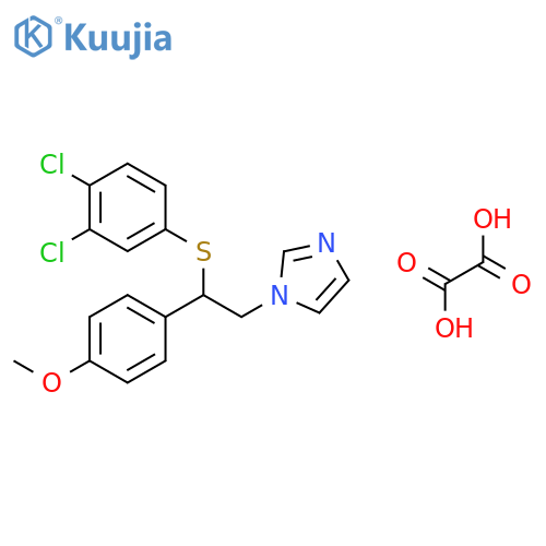 1-[2-(3,4-dichlorophenyl)sulfanyl-2-(4-methoxyphenyl)ethyl]imidazole;oxalic Acid structure