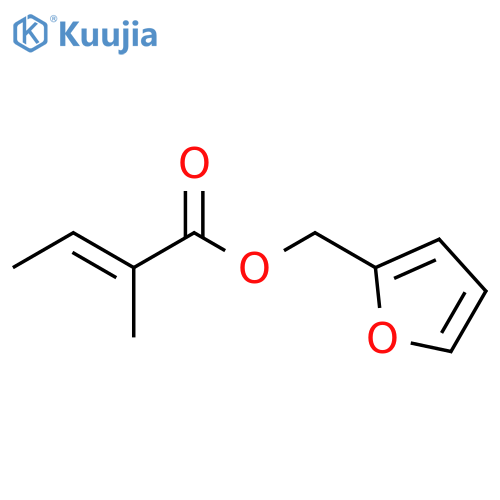2-Butenoic acid, 2-methyl-, 2-furanylmethyl ester, (E)- structure