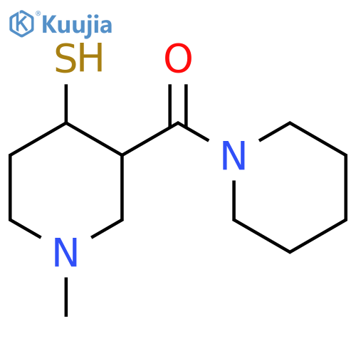 PIPERIDINE, 1-[(4-MERCAPTO-1-METHYL-3-PIPERIDINYL)CARBONYL]- structure