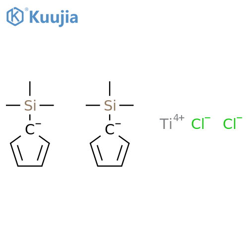 titanium(4+) dichloride bis[1-(trimethylsilyl)cyclopenta-2,4-dienide] structure