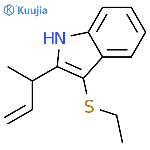 1H-INDOLE, 3-(ETHYLTHIO)-2-(1-METHYL-2-PROPENYL)- structure