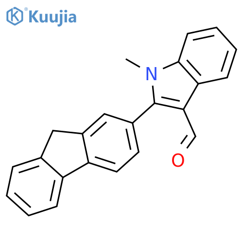 1H-Indole-3-carboxaldehyde, 2-(9H-fluoren-2-yl)-1-methyl- structure