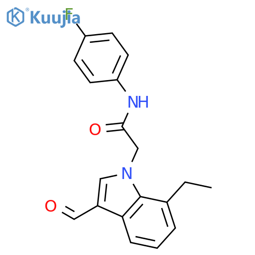 2-(7-ethyl-3-formyl-1h-indol-1-yl)-n-(4-fluorophenyl)acetamide structure