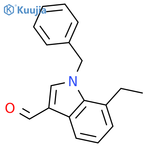 1H-Indole-3-carboxaldehyde,7-ethyl-1-(phenylmethyl)-(9CI) structure