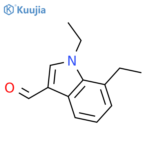 1,7-diethyl-1H-indole-3-carbaldehyde structure