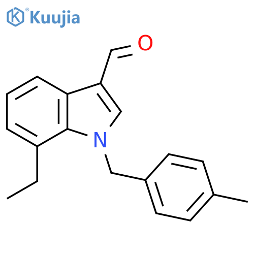 1H-Indole-3-carboxaldehyde,7-ethyl-1-[(4-methylphenyl)methyl]-(9CI) structure