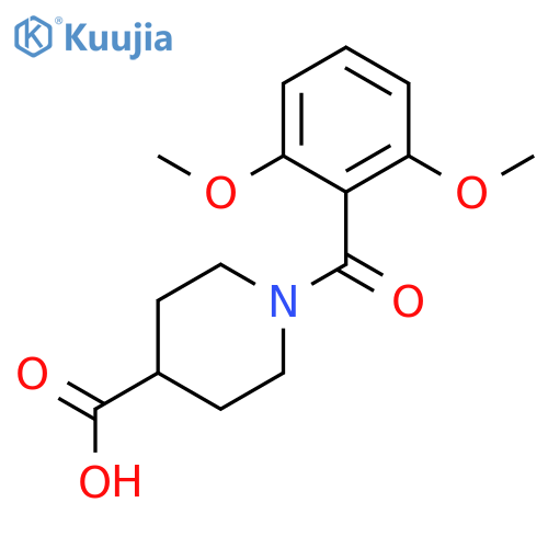 1-(2,6-Dimethoxybenzoyl)piperidine-4-carboxylic acid structure