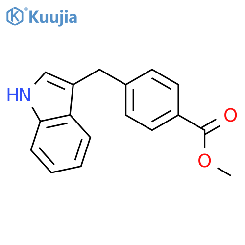 BENZOIC ACID, 4-(1H-INDOL-3-YLMETHYL)-, METHYL ESTER structure