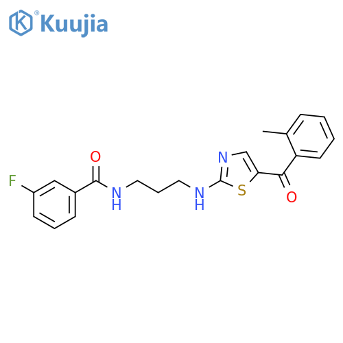 Benzamide,3-fluoro-N-[3-[[5-(2-methylbenzoyl)-2-thiazolyl]amino]propyl]- structure