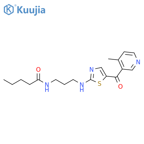 Pentanamide,N-[3-[[5-[(4-methyl-3-pyridinyl)carbonyl]-2-thiazolyl]amino]propyl]- structure