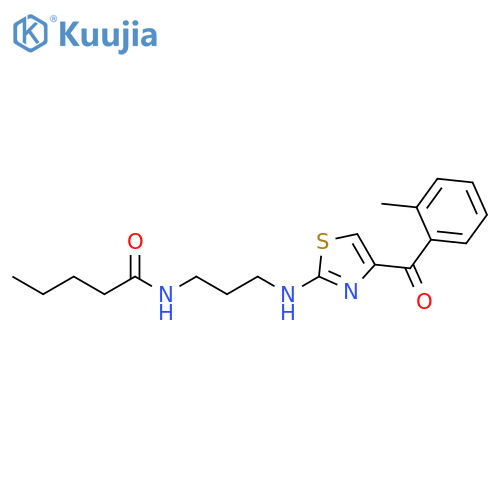 Pentanamide, N-[3-[[4-(2-methylbenzoyl)-2-thiazolyl]amino]propyl]- structure