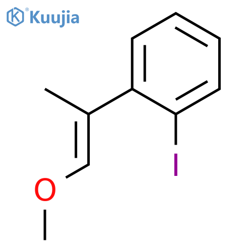 BENZENE, 1-IODO-2-[(1E)-2-METHOXY-1-METHYLETHENYL]- structure