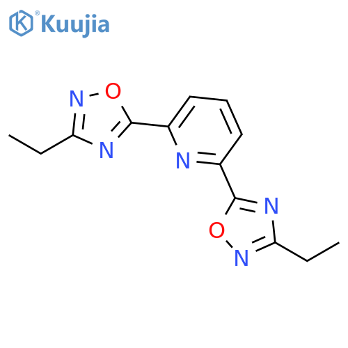 2,6-Bis(3-ethyl-1,2,4-oxadiazol-5-yl)pyridine structure