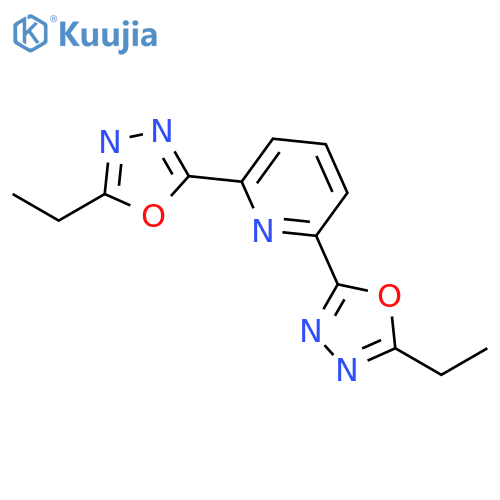 Pyridine, 2,6-bis(5-ethyl-1,3,4-oxadiazol-2-yl)- structure