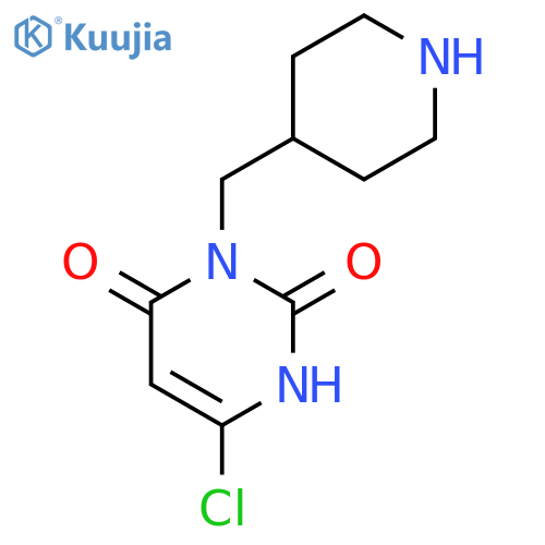 2,4(1H,3H)-PYRIMIDINEDIONE, 6-CHLORO-3-(4-PIPERIDINYLMETHYL)- structure