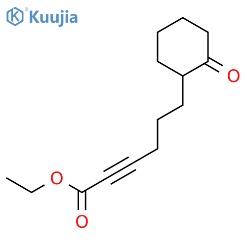 2-Hexynoic acid, 6-(2-oxocyclohexyl)-, ethyl ester structure