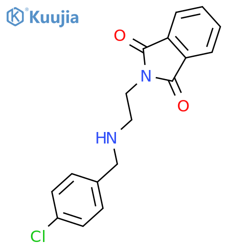 1H-ISOINDOLE-1,3(2H)-DIONE, 2-[2-[[(4-CHLOROPHENYL)METHYL]AMINO]ETHYL]- structure