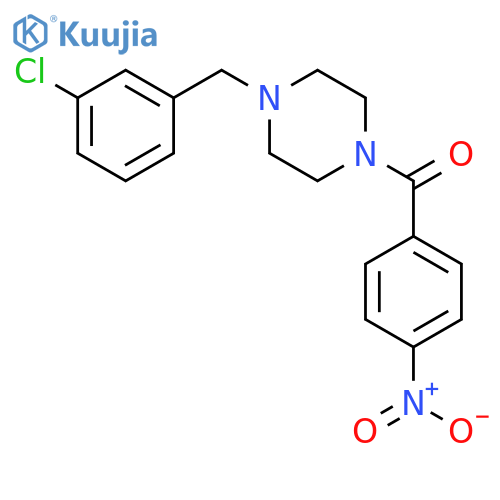 [4-(3-chlorobenzyl)piperazin-1-yl](4-nitrophenyl)methanone structure