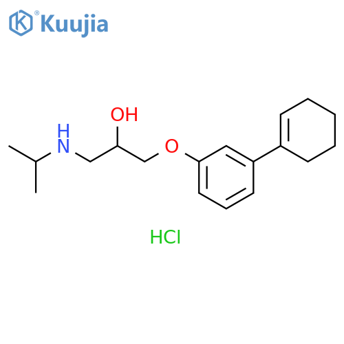 2-Propanol, 1-[3-(1-cyclohexen-1-yl)phenoxy]-3-[(1-methylethyl)amino]-, hydrochloride (1:1) structure