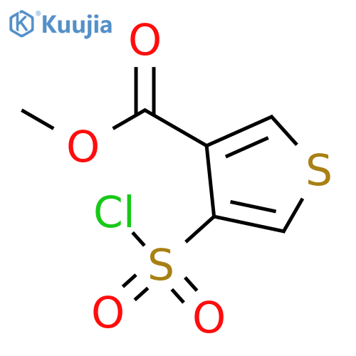 3-Thiophenecarboxylic acid, 4-(chlorosulfonyl)-, methyl ester structure