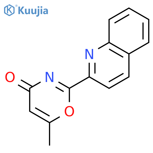 4H-1,3-Oxazin-4-one, 6-methyl-2-(2-quinolinyl)- structure