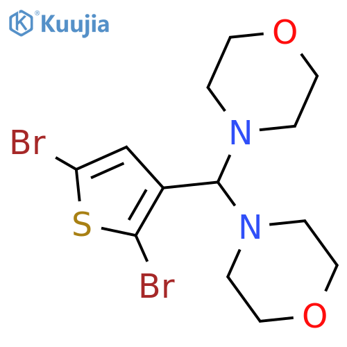 MORPHOLINE, 4,4'-[(2,5-DIBROMO-3-THIENYL)METHYLENE]BIS- structure