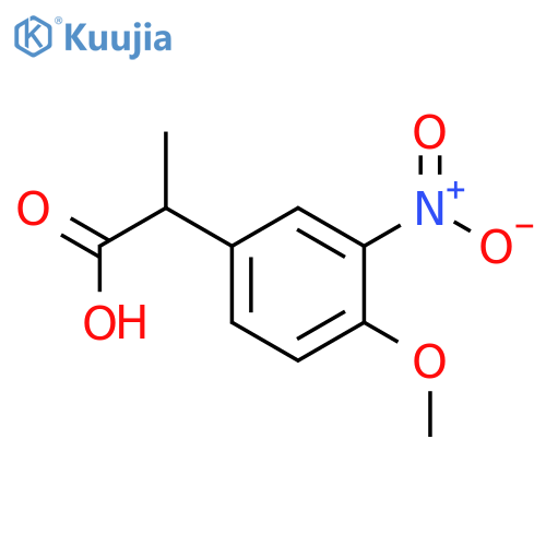 2-(4-methoxy-3-nitrophenyl)propanoic acid structure