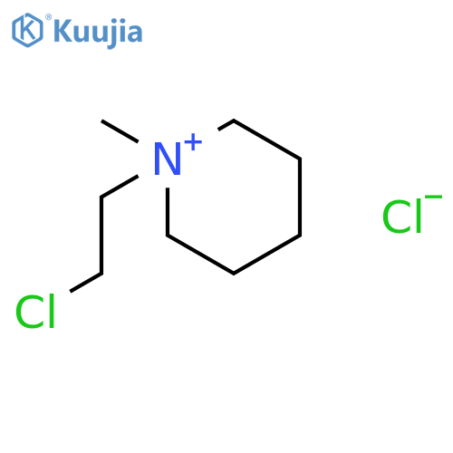 Piperidinium, 1-(2-chloroethyl)-1-methyl-, chloride structure