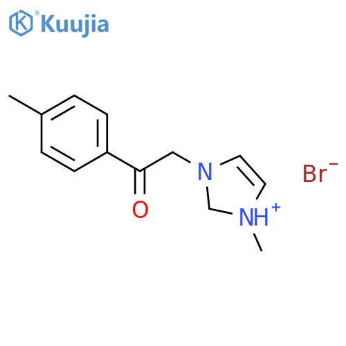 1H-IMIDAZOLIUM, 1-METHYL-3-[2-(4-METHYLPHENYL)-2-OXOETHYL]-, BROMIDE structure