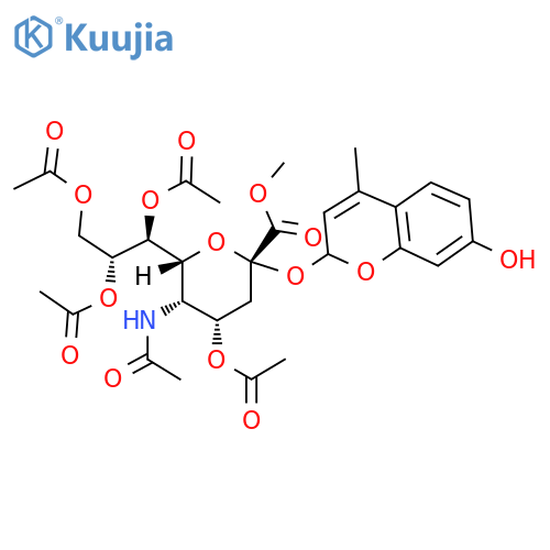 (4-Methylumbelliferyl)-N-acetyl-4,7,8,9-tetra-O-acetyl-α-D-neuraminic Acid, Methyl Ester structure