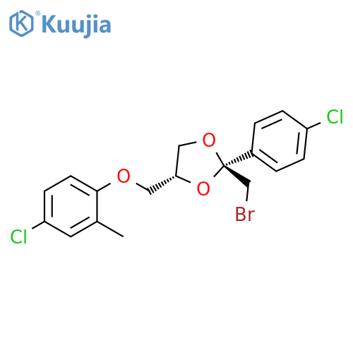 1,3-Dioxolane, 2-(bromomethyl)-4-[(4-chloro-2-methylphenoxy)methyl]-2-(4-chlorophenyl)-, cis- (9CI) structure