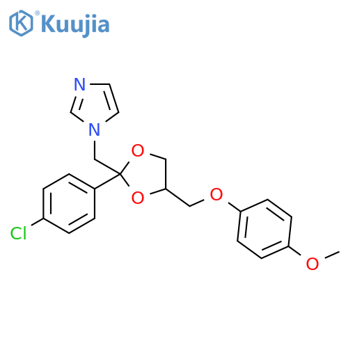 1H-Imidazole,1-[[2-(4-chlorophenyl)-4-[(4-methoxyphenoxy)methyl]-1,3-dioxolan-2-yl]methyl]- structure