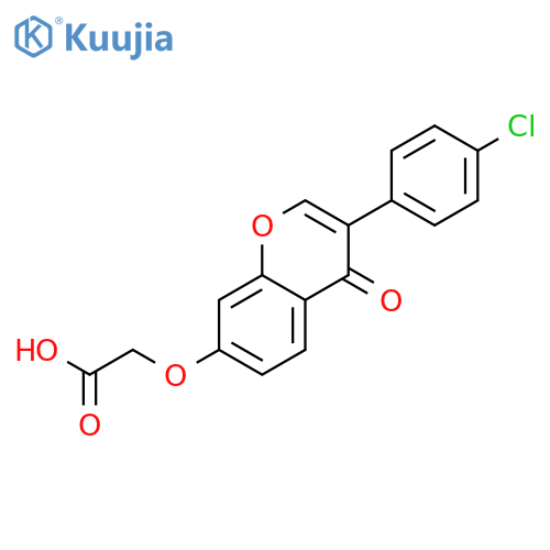 {[3-(4-chlorophenyl)-4-oxo-4H-chromen-7-yl]oxy}acetic acid structure