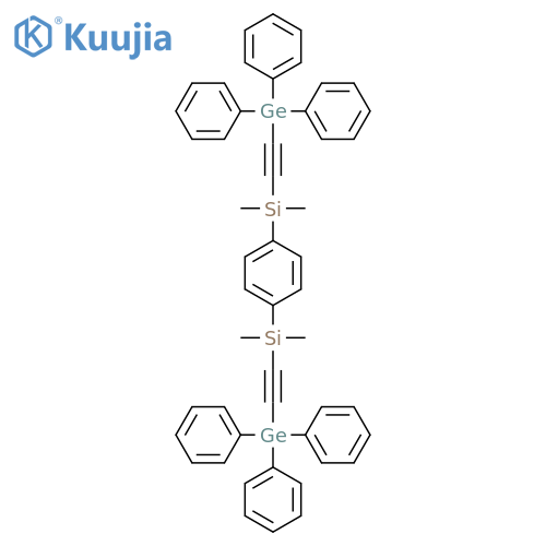 Silane, 1,4-phenylenebis[dimethyl[(triphenylgermyl)ethynyl]- structure