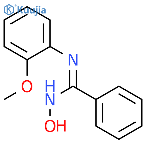 Benzenecarboximidamide, N-hydroxy-N'-(2-methoxyphenyl)- structure