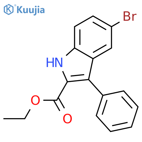 Ethyl 5-bromo-3-phenyl-1H-indole-2-carboxylate structure