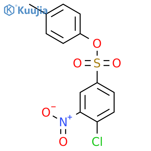 BENZENESULFONIC ACID, 4-CHLORO-3-NITRO-, 4-METHYLPHENYL ESTER structure