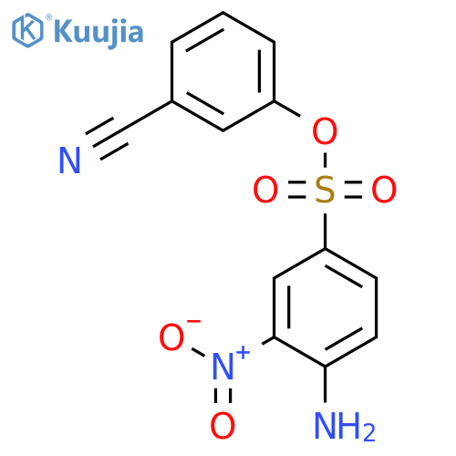 BENZENESULFONIC ACID, 4-AMINO-3-NITRO-, 3-CYANOPHENYL ESTER structure
