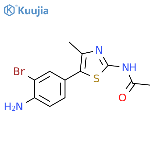 Acetamide, N-[5-(4-amino-3-bromophenyl)-4-methyl-2-thiazolyl]- structure
